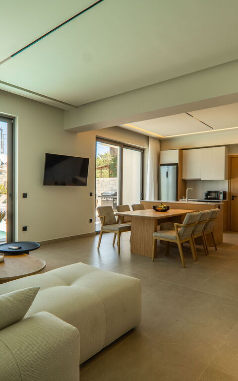 Villa Zen Hephaistos: Salle à manger, Salon