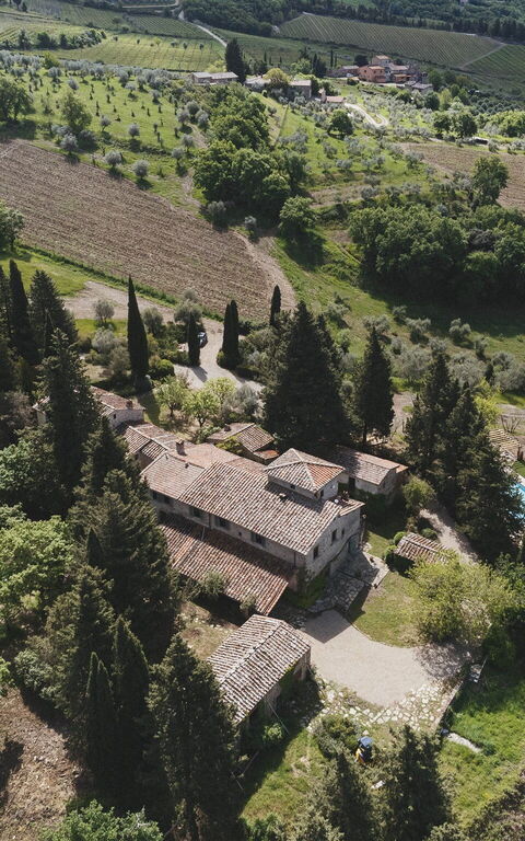 Podere Lupinati: bassin, Vues