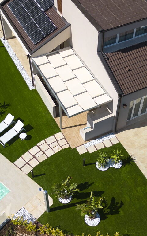 Villa Aversa: Balcon / Terrasse / Patio, bassin, Extérieur, Extérieurs, Jardin