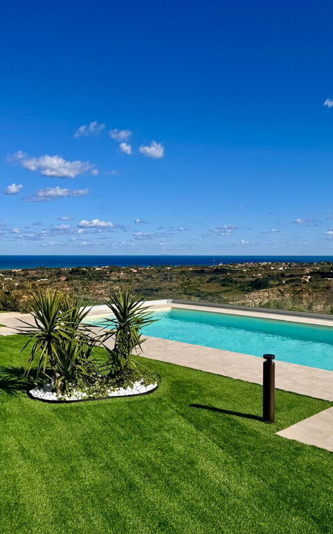 Villa Aversa: bassin, Été, Extérieur, Jardin, Vues