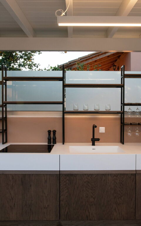 Villa Eleas Ikos: Balcon / Terrasse / Patio, Extérieur, Extérieurs