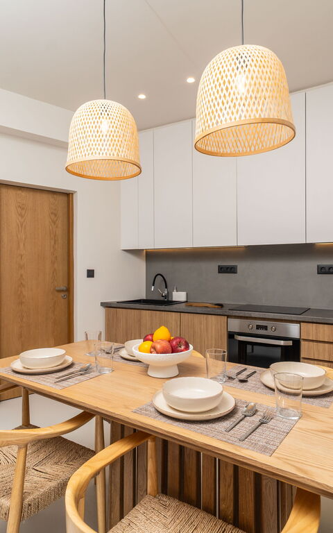 Lofos Horizon Villa: Cuisine, Salle à manger