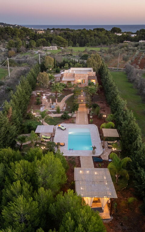 Villa Renedda: bassin, Vues