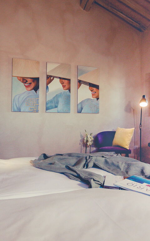 Villa Icario: chambre à coucher