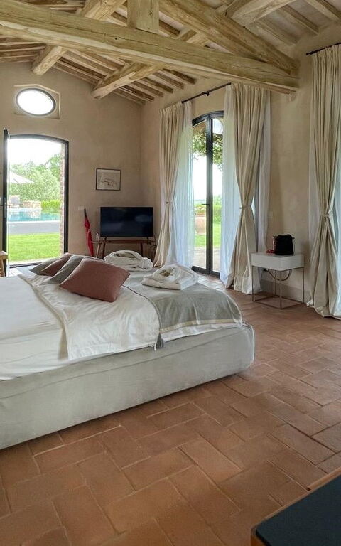 Villa Icario: chambre à coucher