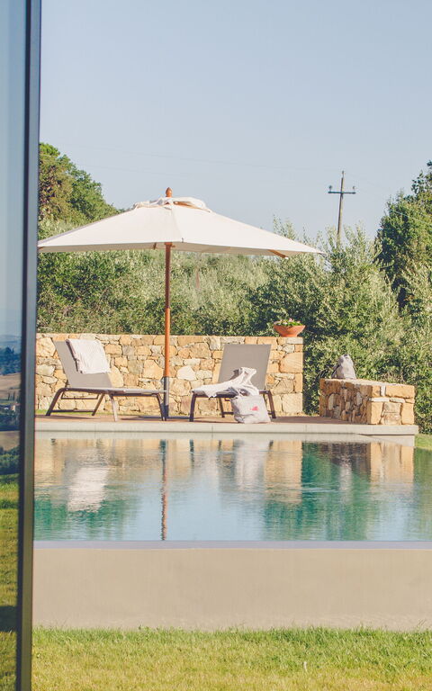 Villa Icario: bassin, Jardin