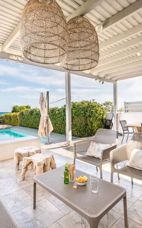 Aya Thekla Beach House: Balcon / Terrasse / Patio, bassin, Extérieur, Extérieurs