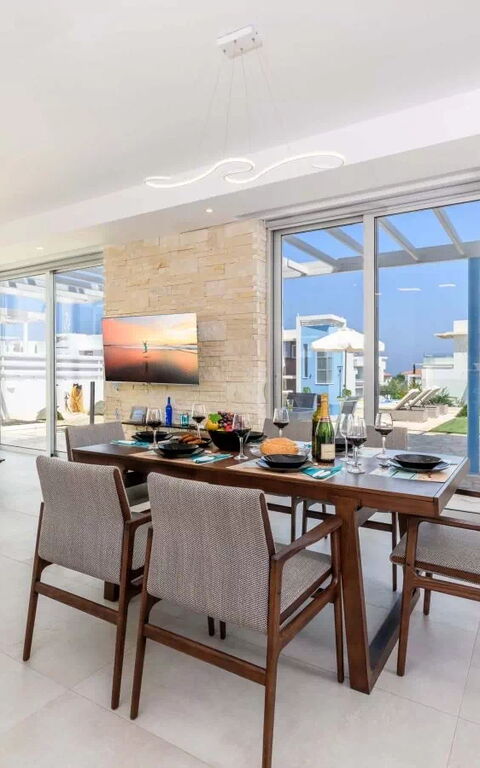 Mylos Lifestyle Seaview Villa #21: Salle à manger, Salon