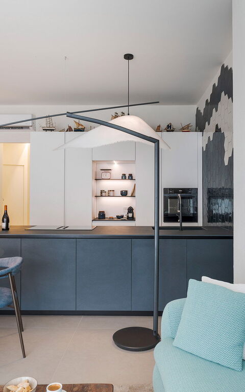 La Prua Apartament: Cuisine, Salle à manger, Salon