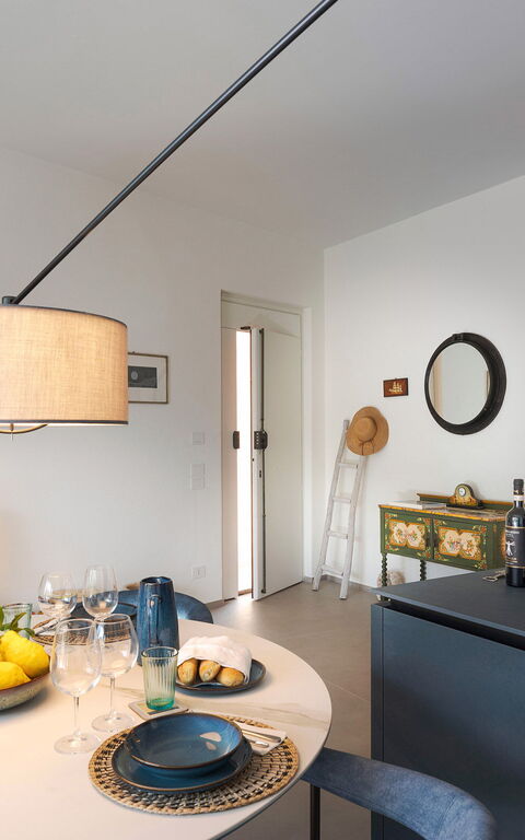 La Prua Apartament: Cuisine, Salle à manger, Salon