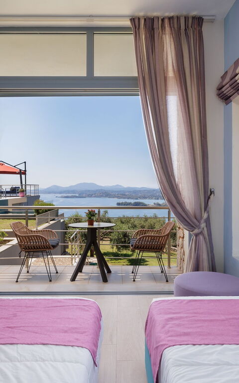 Villa Kastraki: chambre à coucher