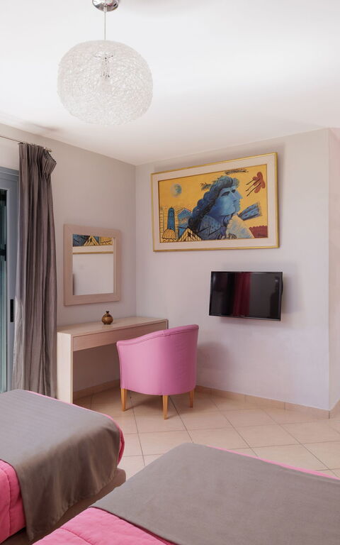 Villa Kastraki: chambre à coucher